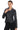 AURÉLIA STONE – Asymmetrical Leather Biker Jacket Black
