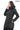 ALVEA BLACK Detachable Hood Genuine Lambskin Leather Coat with Double-Zip Closure