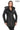 ALVEA BLACK Detachable Hood Genuine Lambskin Leather Coat with Double-Zip Closure