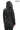 ALVEA BLACK Detachable Hood Genuine Lambskin Leather Coat with Double-Zip Closure