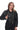 Mirea Black Genuine Leather Croc-Embossed Biker Jacket