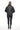 Velara Black Genuine Leather High Neck Utility Jacket