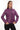 Norelle Genuine Lambskin Black Leather Jacket with Stand Collar and Tailored Fit Purple