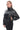 Ravenza Black Woven Genuine Leather Bomber Jacket
