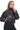 Ravenza Brown Woven Genuine Leather Bomber Jacket