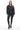 Selvara Black Genuine Leather Belted Blazer Jacket