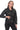Selvara Black Genuine Leather Belted Blazer Jacket