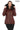 ELIVE BORDEAUX Fur Hooded Leather Jacket