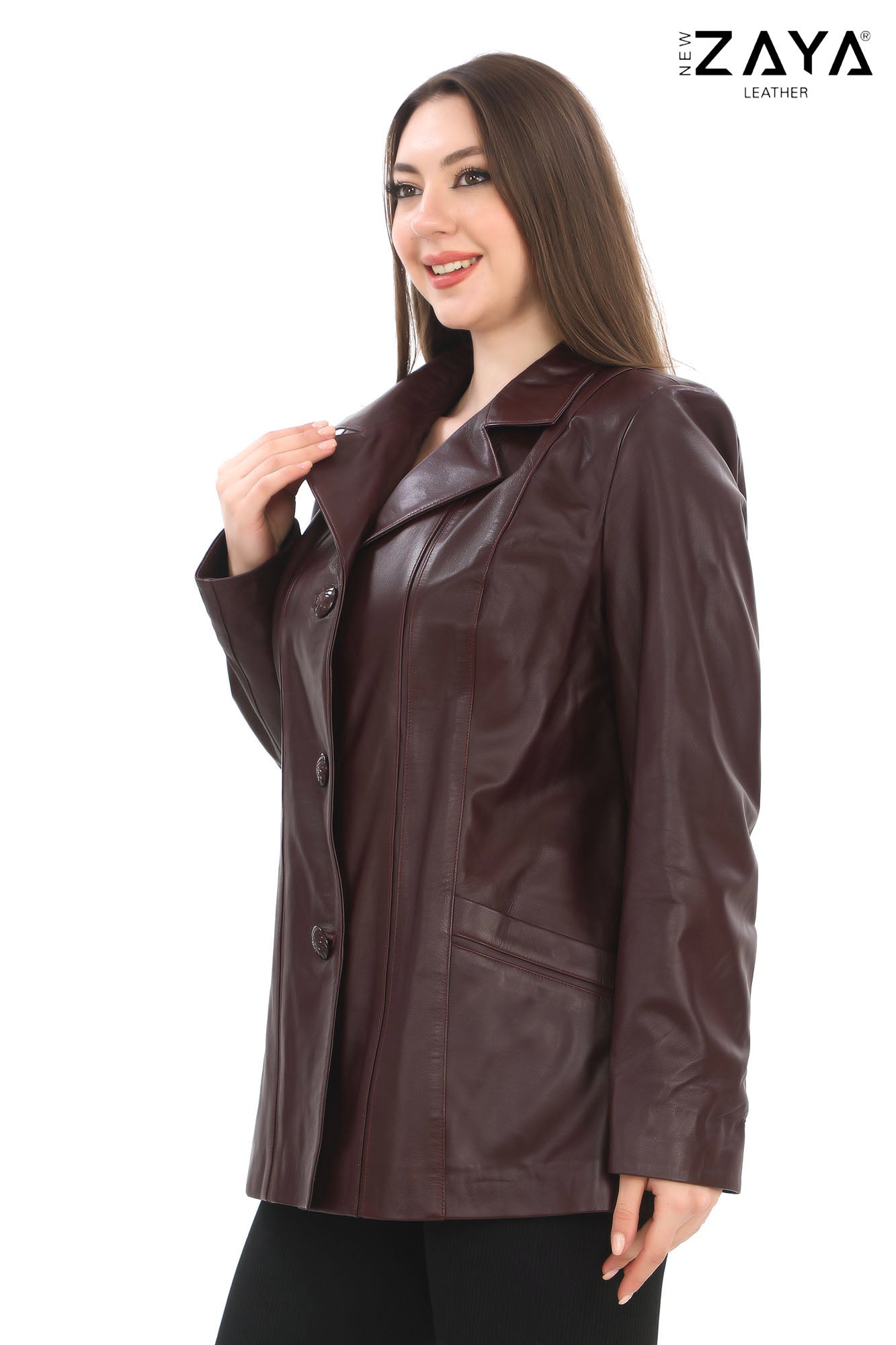 ÉLIANE CHERRY – Cherry Red Leather Jacket