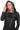 Arvena Black Genuine Leather Hooded Asymmetric Zip Jacket