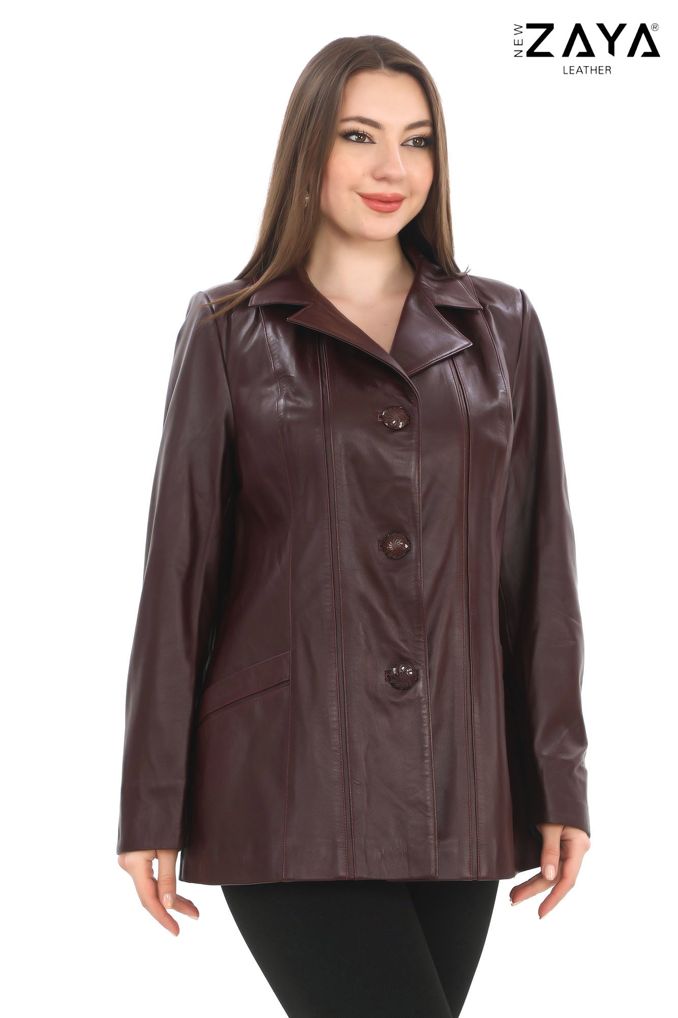 ÉLIANE CHERRY – Cherry Red Leather Jacket