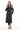 FREYA - REAL FOX FUR COLLAR BLACK GENUINE LAMBSKIN LEATHER LONG COAT