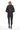 Arvena Black Genuine Leather Hooded Asymmetric Zip Jacket