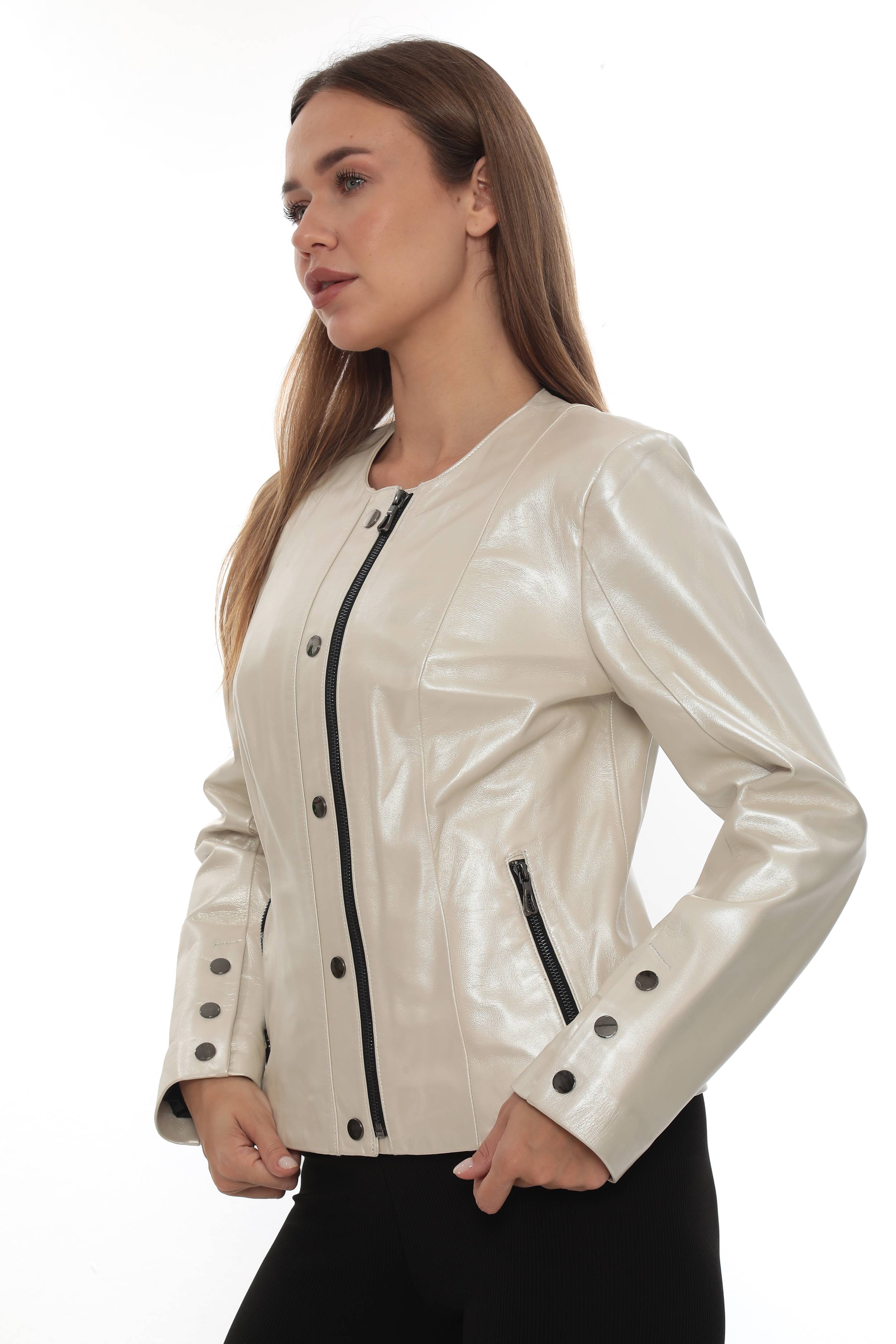 VELISSA PEARLY WHITE – Minimalist Genuine Leather Jacket