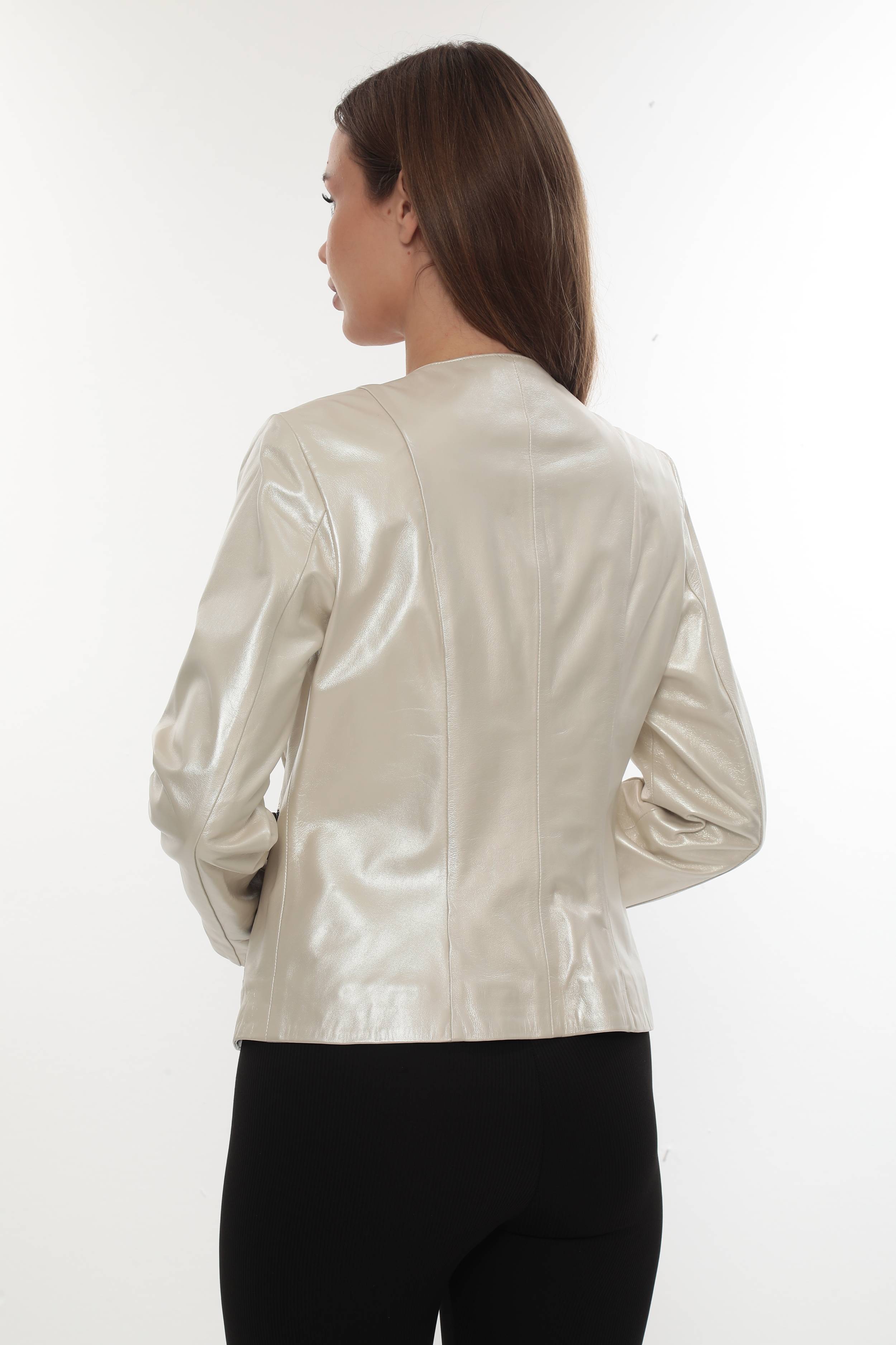 VELISSA PEARLY WHITE – Minimalist Genuine Leather Jacket