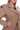 Taupe Belted Genuine Leather Jacket with Cape Detail