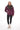 VELYRA Purple Down Puffer Parka with Fur Trim