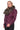 VELYRA Purple Down Puffer Parka with Fur Trim