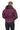 VELYRA Purple Down Puffer Parka with Fur Trim