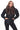 VELYRA Black Down Puffer Parka with Fur Trim