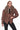 VELYRA Brown Down Puffer Parka with Fur Trim
