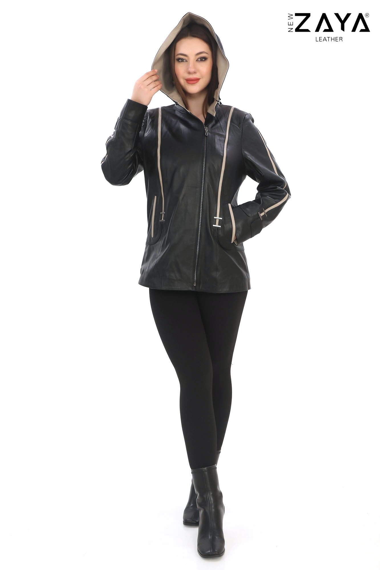 Taylor Black Genuine Lambskin Leather Jacket