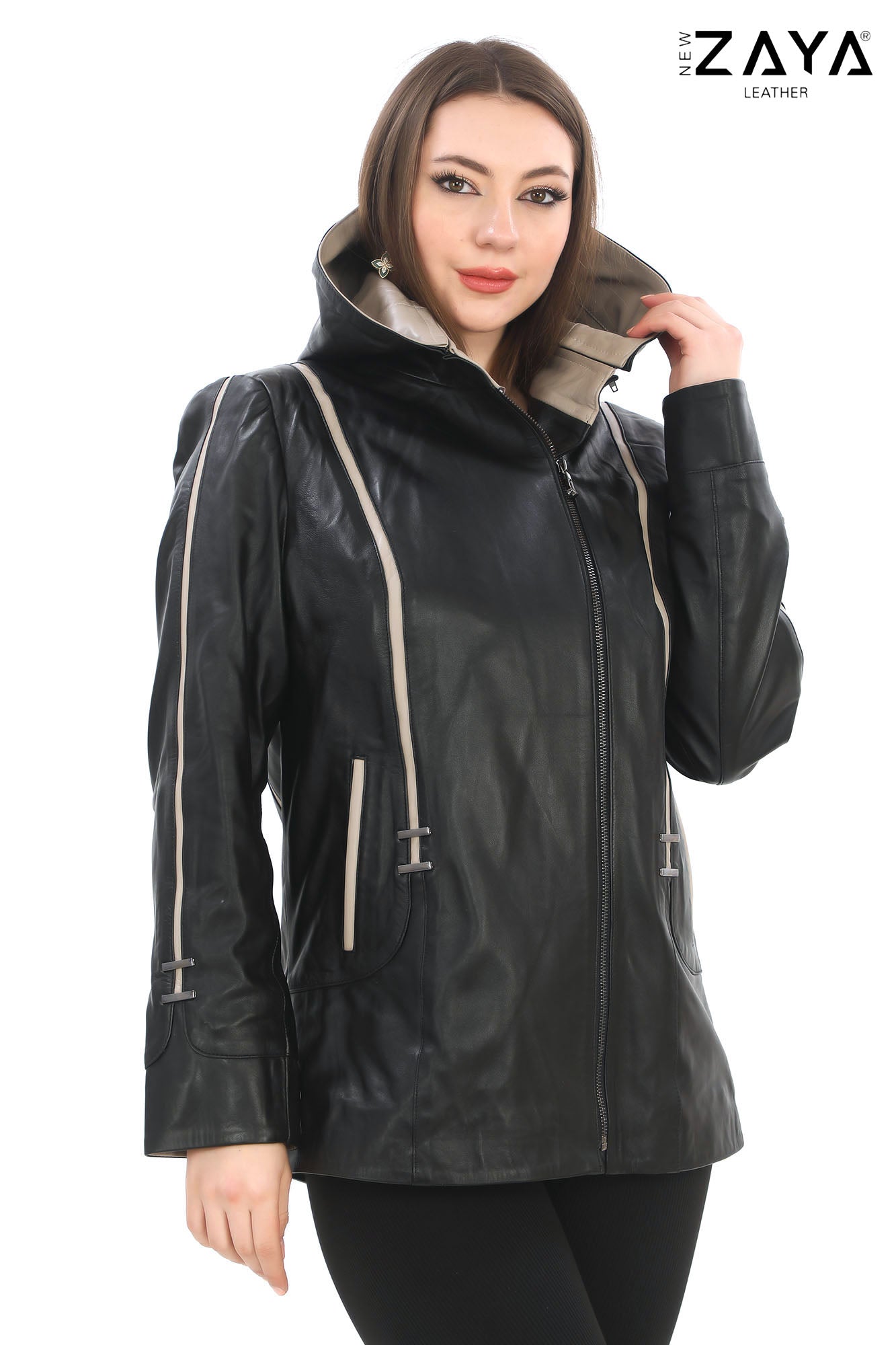 Taylor Black Genuine Lambskin Leather Jacket