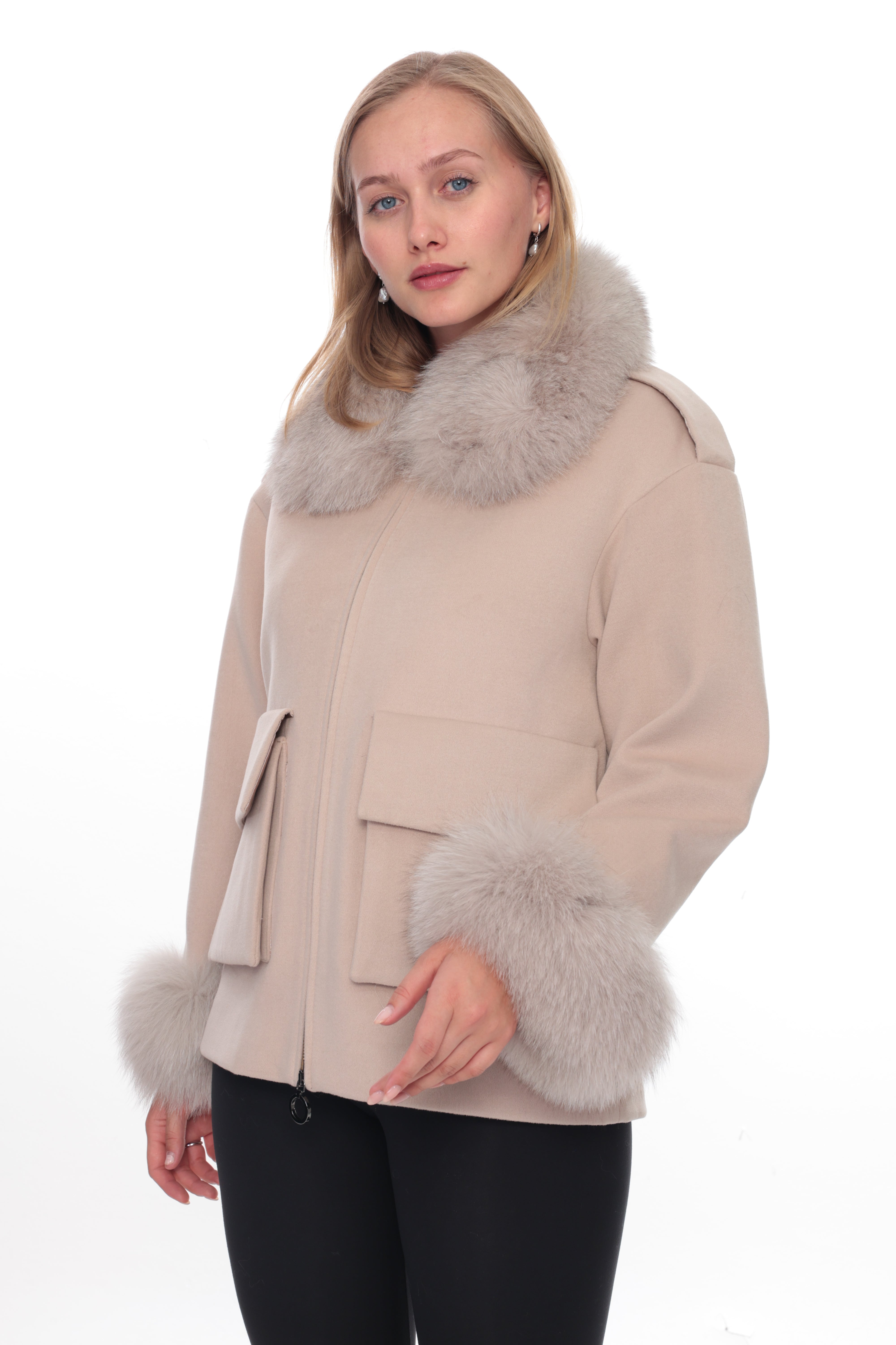 ELVENA Beige Cashmere Jacket