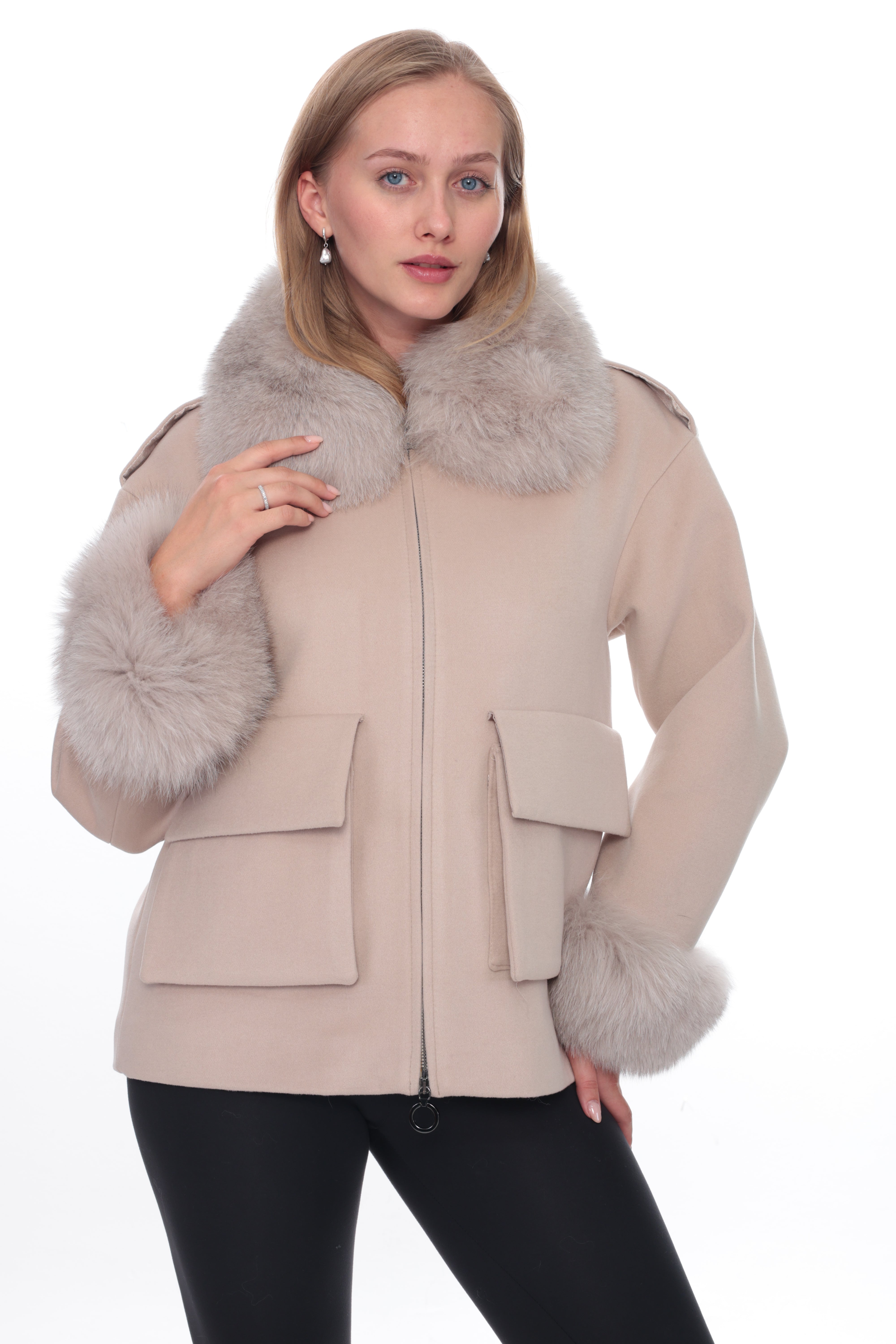 ELVENA Beige Cashmere Jacket