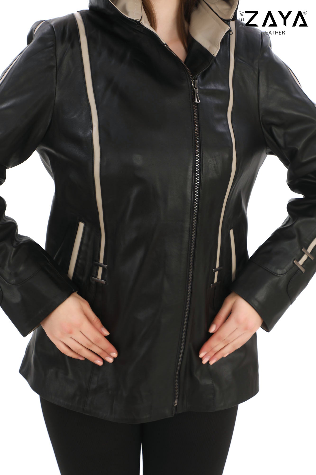 Taylor Black Genuine Lambskin Leather Jacket