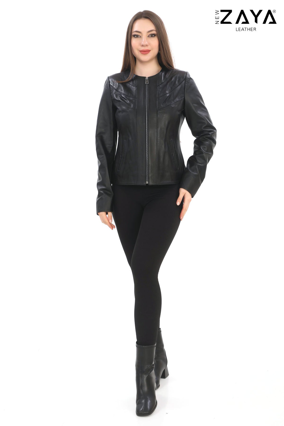 Serenith Women’s  Black Genuine Leather Jacket