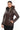 ELIVE BROWN Fur Hooded Leather Jacket