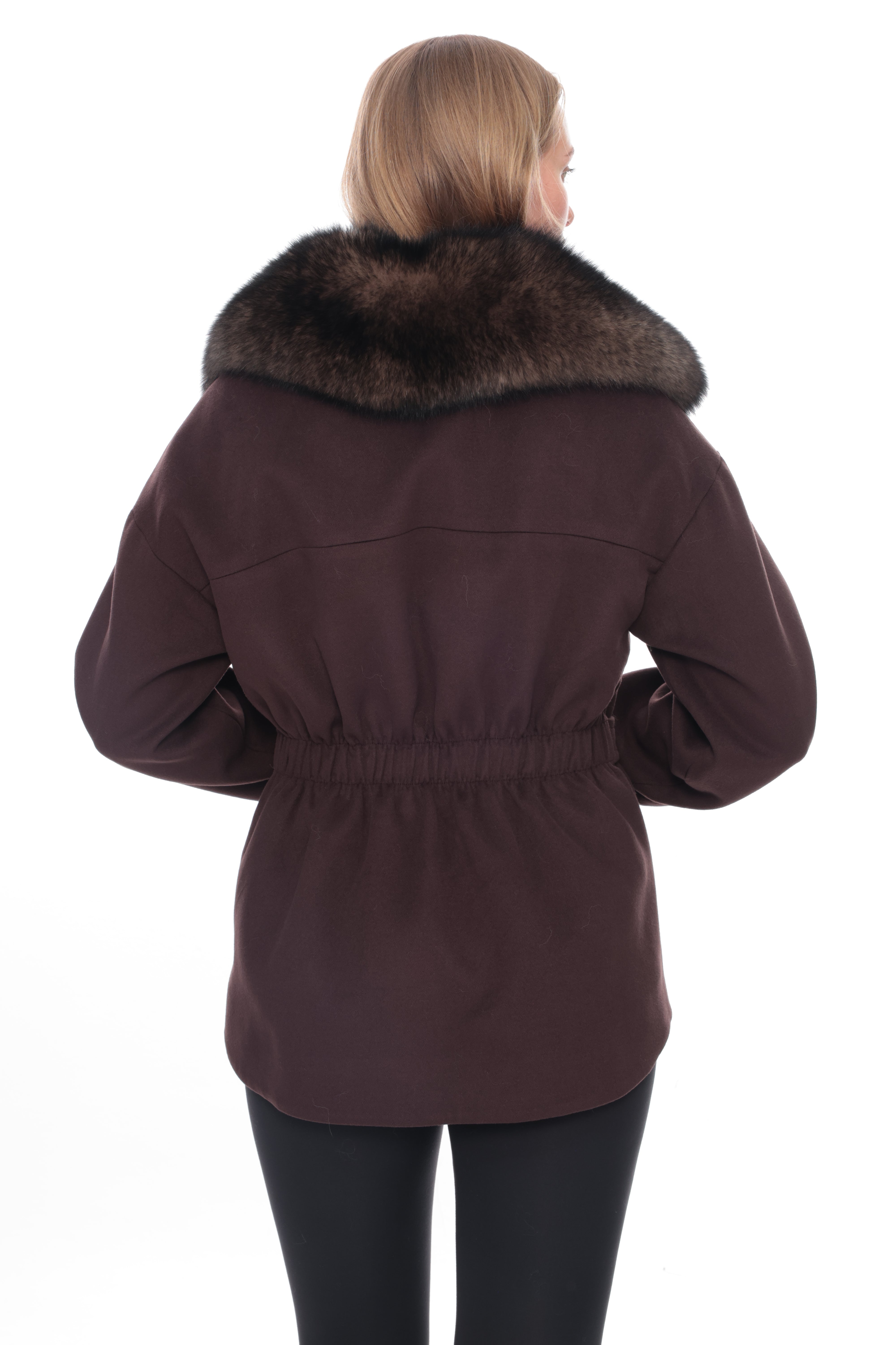MIREVA Dark Brown Cashmere Jacket