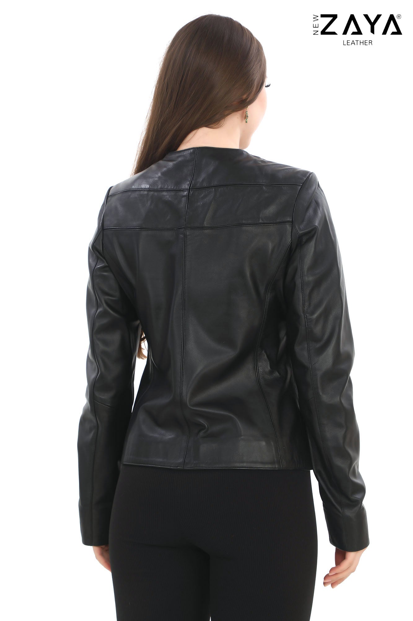 Serenith Women’s  Black Genuine Leather Jacket