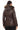 ELIVE BROWN Fur Hooded Leather Jacket