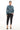 Norelle Genuine Lambskin Black Leather Jacket with Stand Collar and Tailored Fit Turquoise