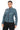 Norelle Genuine Lambskin Black Leather Jacket with Stand Collar and Tailored Fit Turquoise