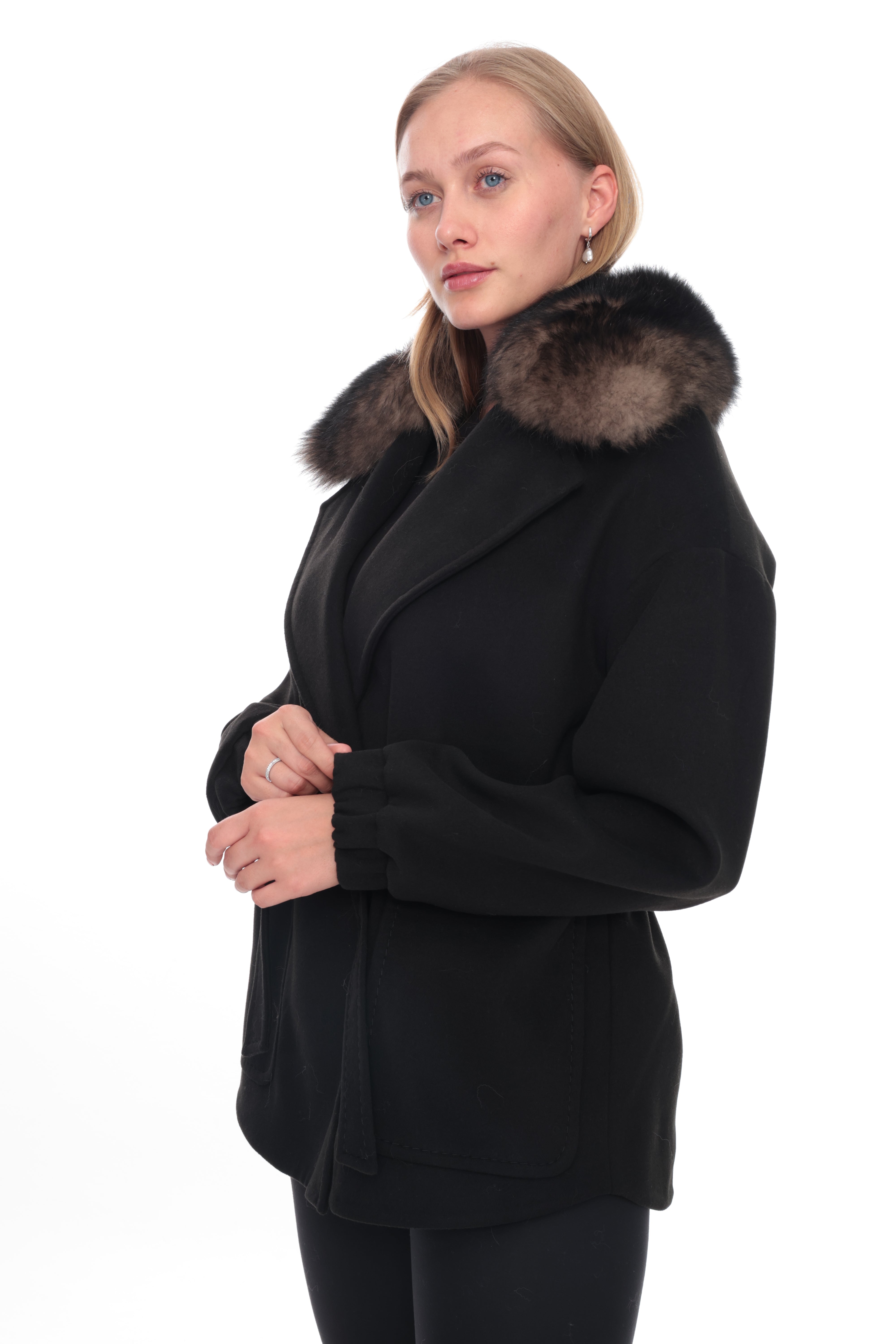 MIREVA Black Cashmere Jacket