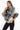 NOIR ÉLÉGANCE Women’s Beige Leather Jacket with Silver Fox Fur