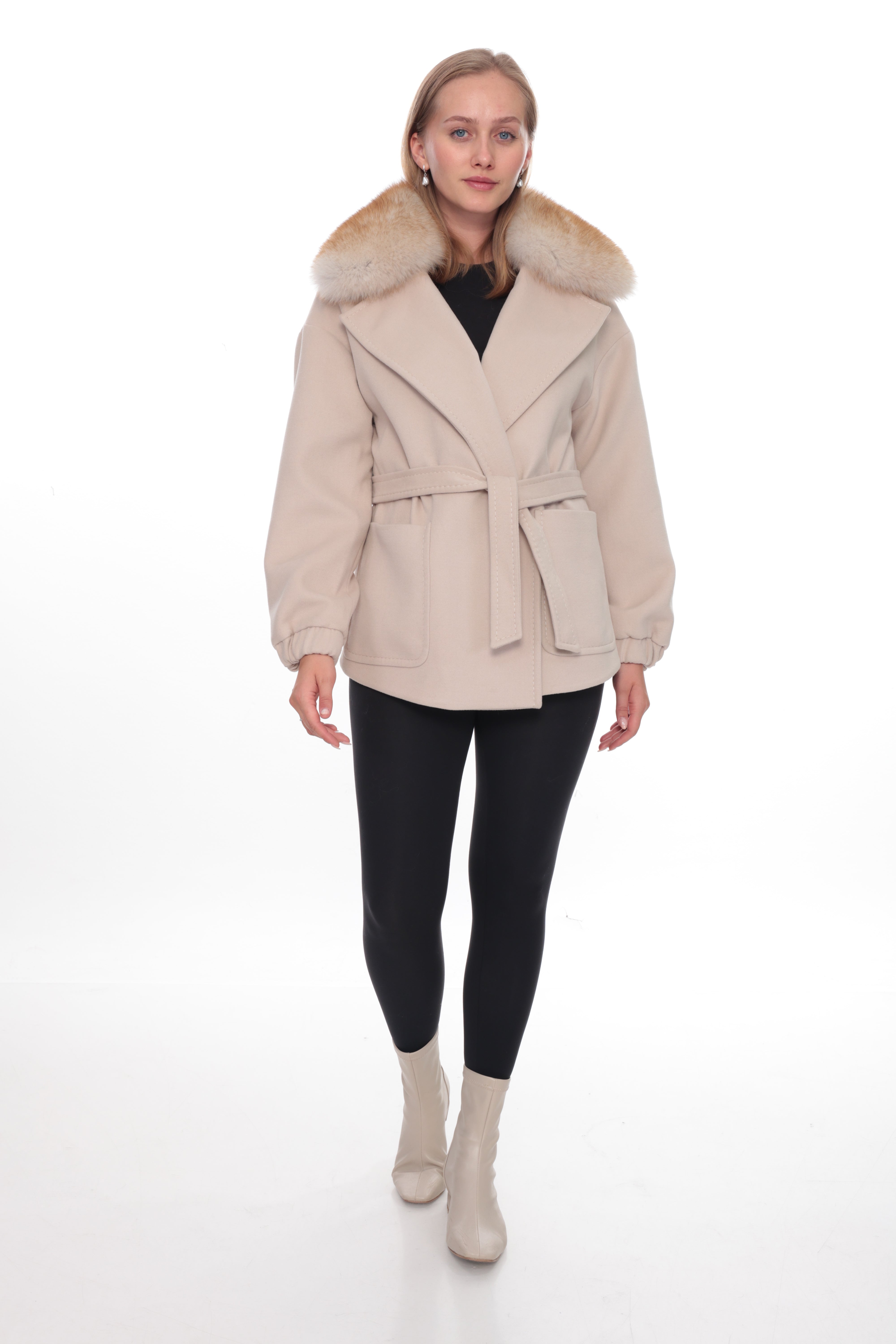 MIREVA Beige Cashmere Jacket