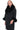 MIREYA Anthracite Alpaca Coat with Black Fur Collar