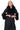 MIREYA Anthracite Alpaca Coat with Black Fur Collar