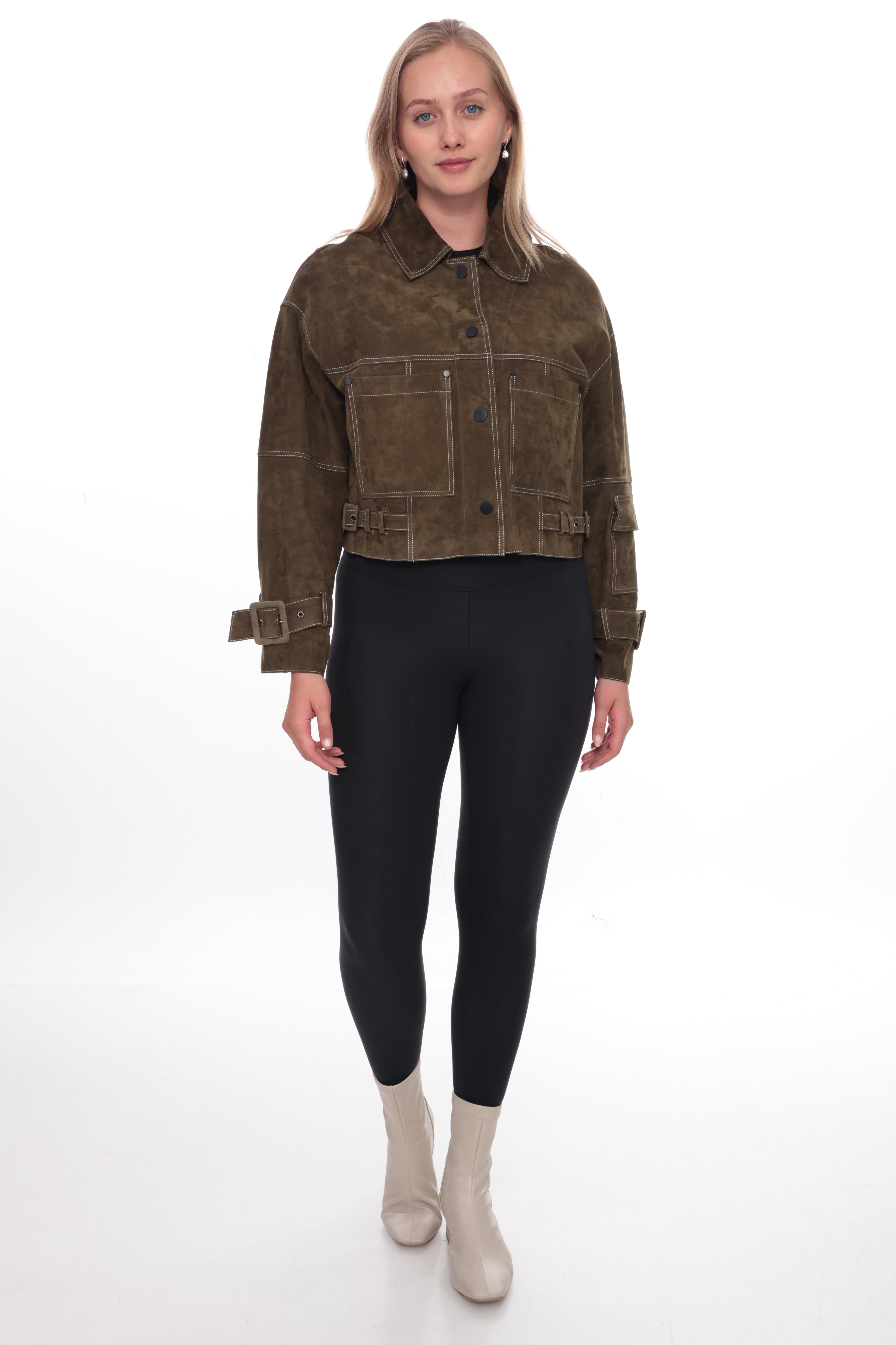 MIREYA Green Suede Jacket