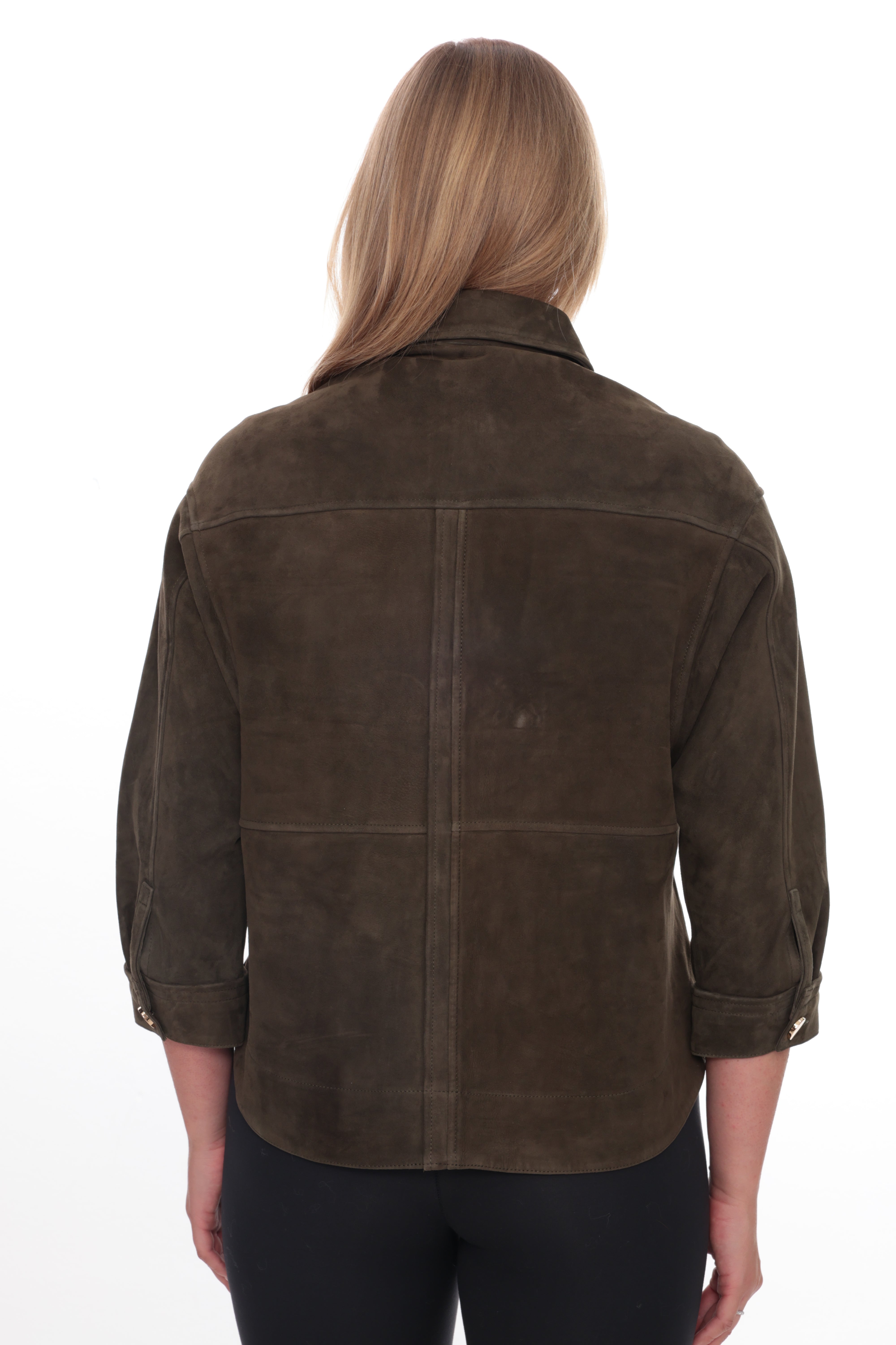 SELORA Olive Suede Jacket