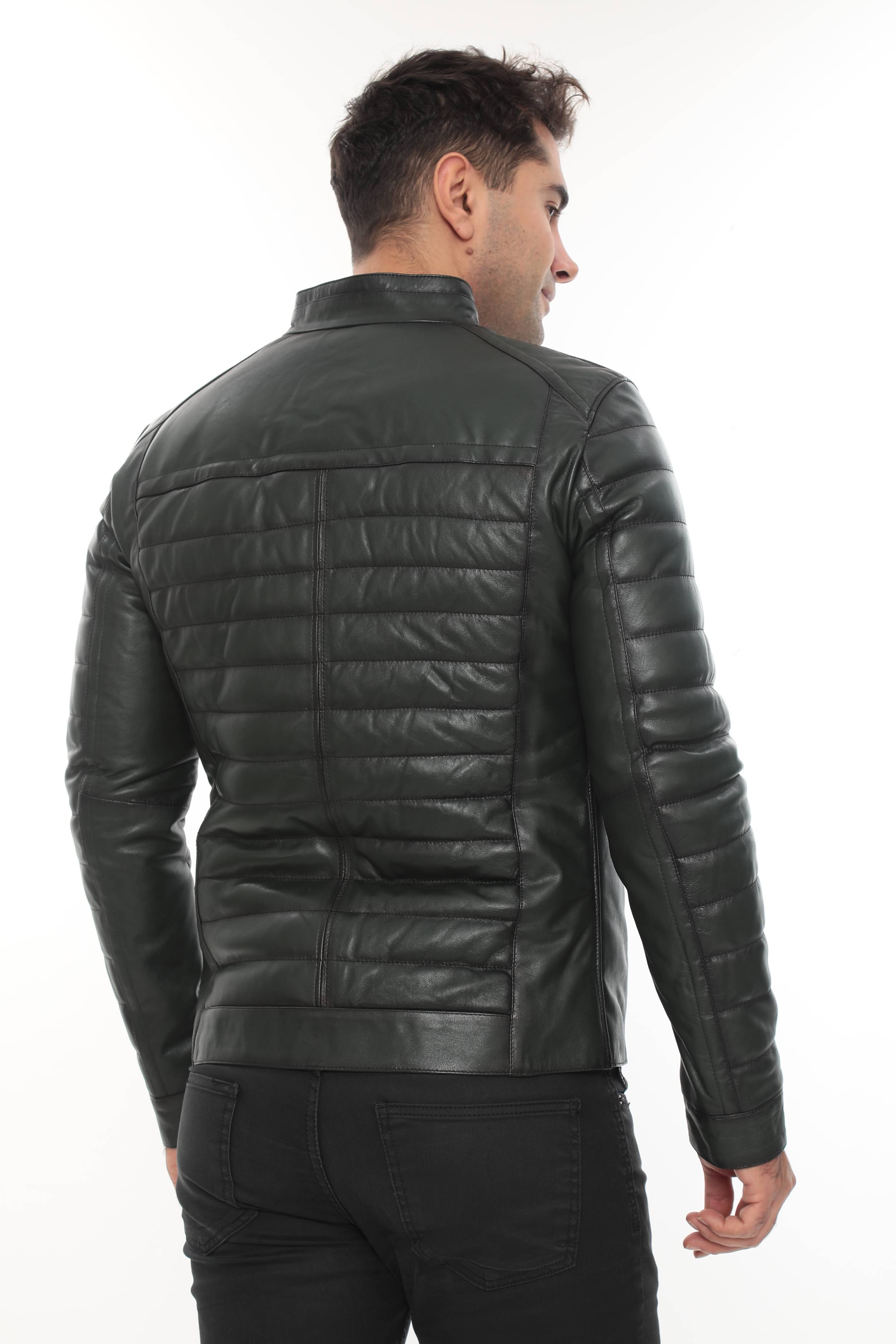 KAEL Khaki Genuine Lambskin Leather Jacket