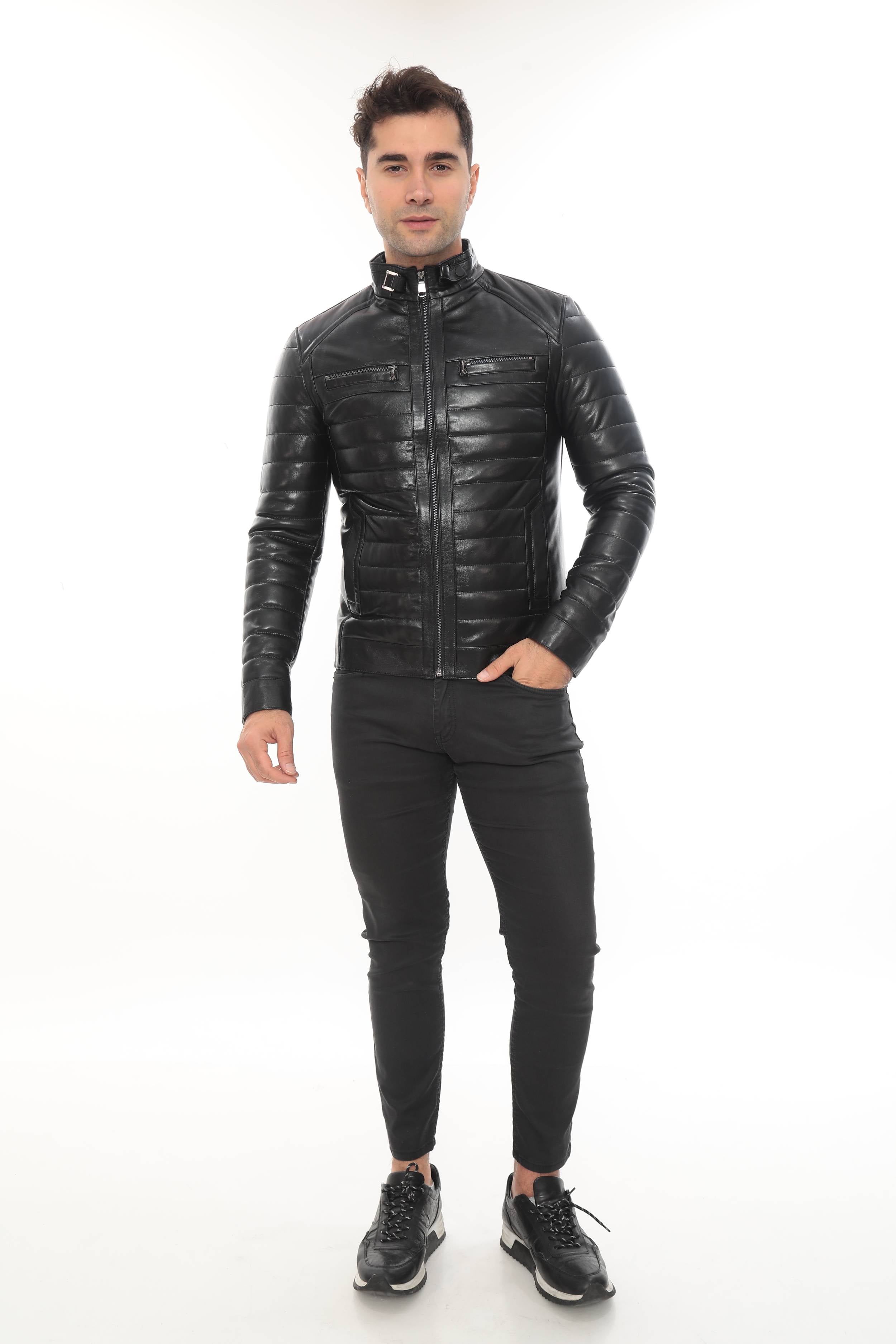 KAEL Black Genuine Lambskin Leather Jacket