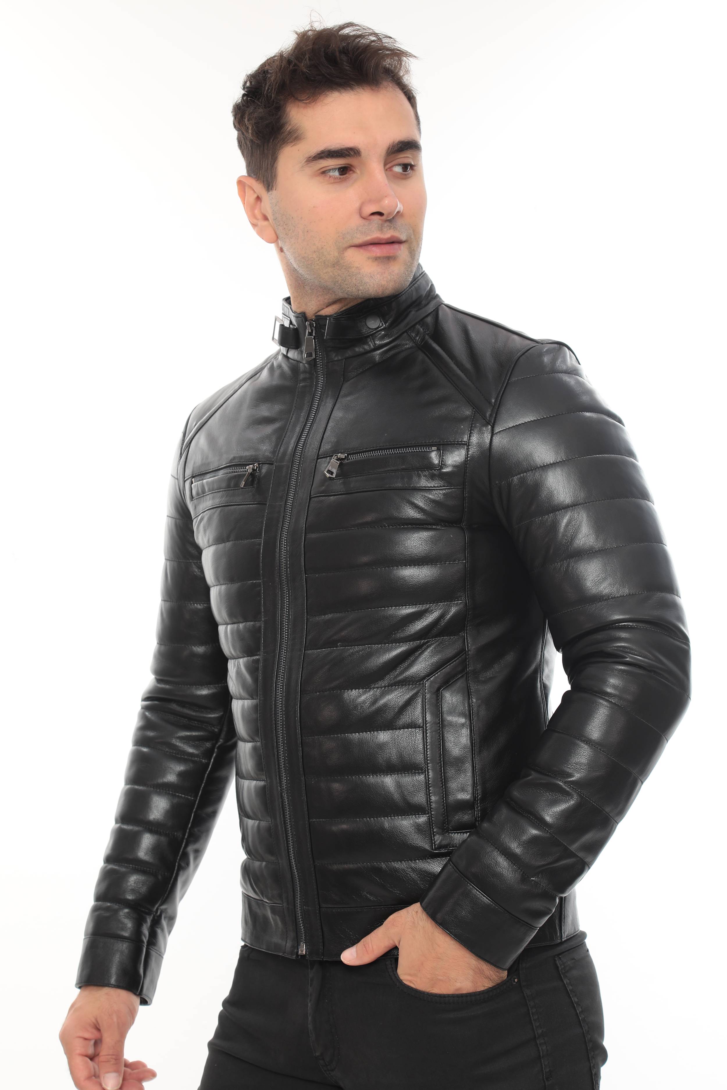 KAEL Black Genuine Lambskin Leather Jacket