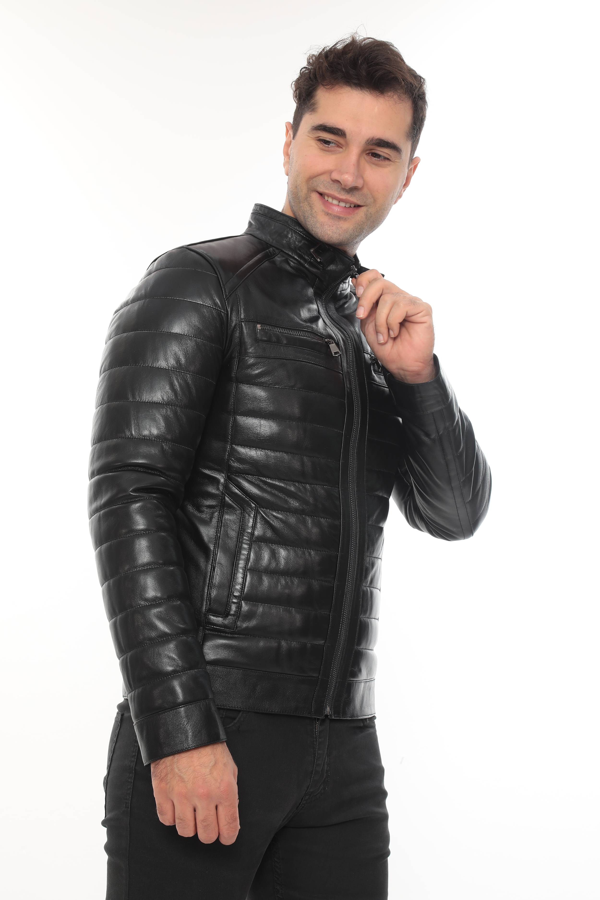 KAEL Black Genuine Lambskin Leather Jacket