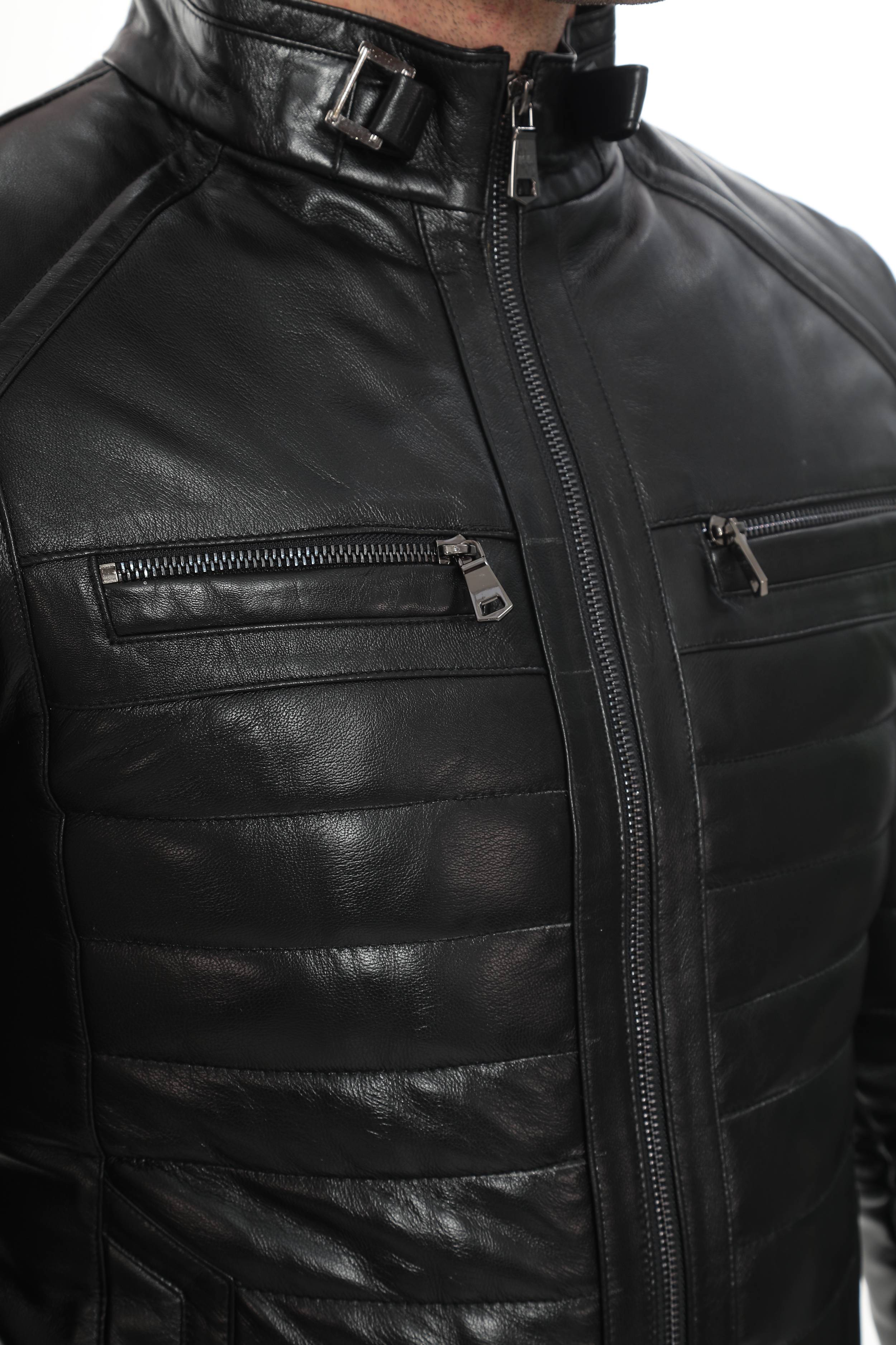 KAEL Black Genuine Lambskin Leather Jacket