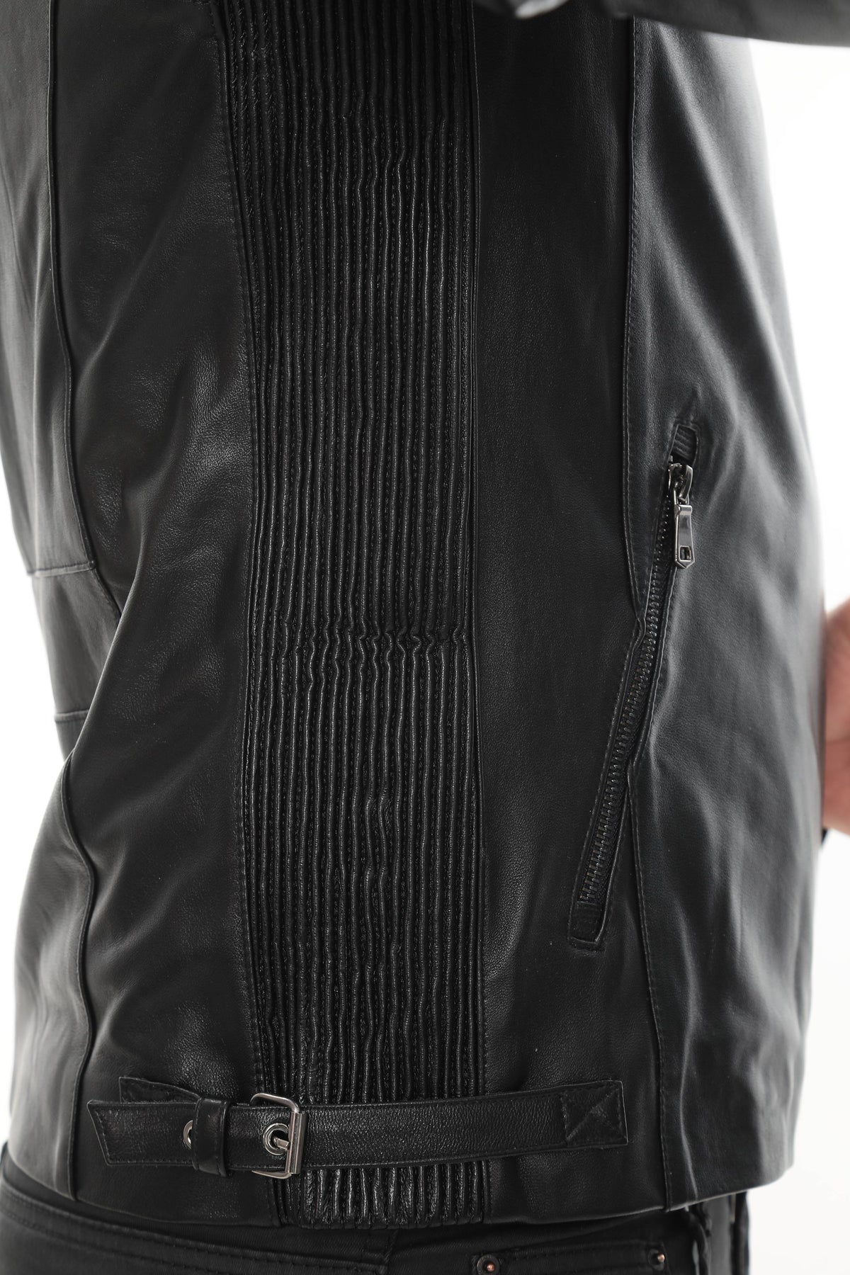 Matrix Black Biker Genuine Leather Jacket